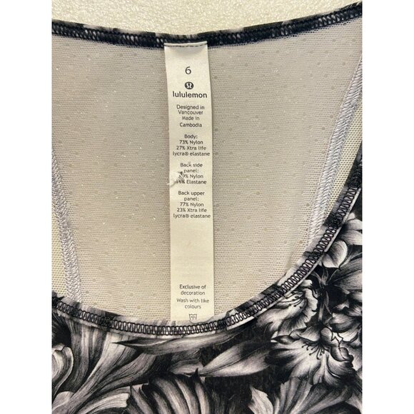 Lululemon Sculpt Tank *Tie Back Night Garden Ice Grey Black Ice Grey size 6 - Picture 9 of 10